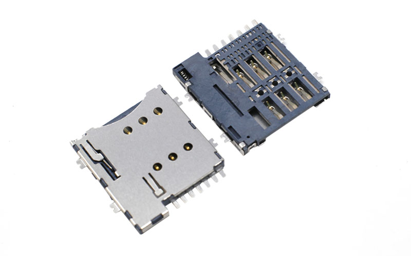 102322292-MICRO SIM 自彈6PIN 1.35H帶CD PIN(有彈片)正沉0.8卡座連接 102322292-MICRO SIM 自彈6PIN 1.35H帶CD PIN(有彈片)正沉0.8卡座連接