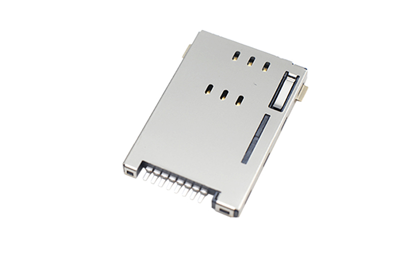 102013062-SIM PUSH卡座 H2.2有柱 筆記本卡槽 102013062-SIM PUSH卡座 H2.2有柱 筆記本卡槽