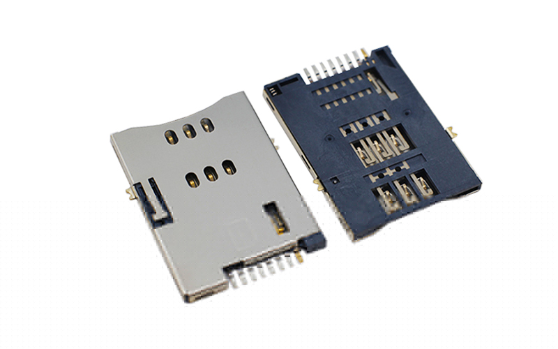 102011232-SIM push卡座 H1.8(8.65間距)手機(jī)電腦卡槽