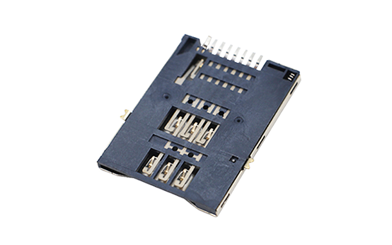 102011232-SIM push卡座 H1.8(8.65間距)手機電腦卡槽