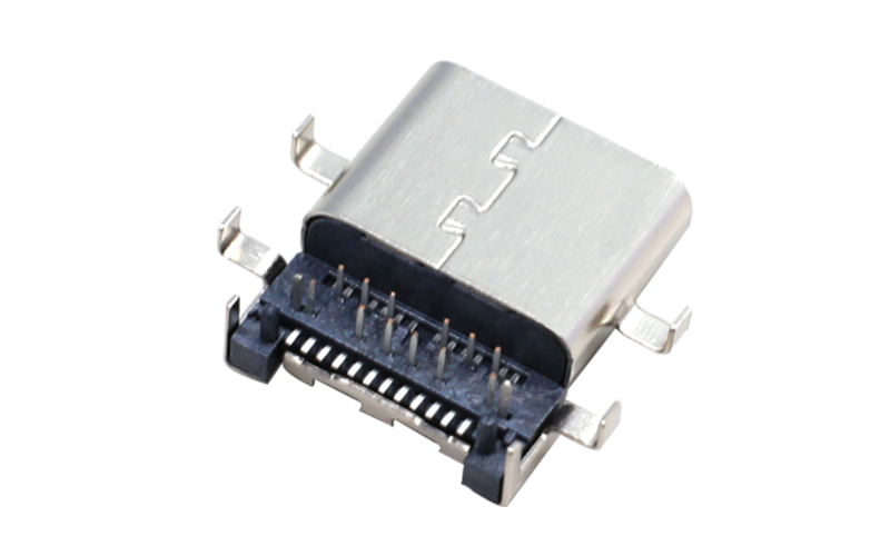 104010512-TYPE-C 母座24PIN 沉板CH0.4前插后貼帶柱 104010512-TYPE-C 母座24PIN 沉板CH0.4前插后貼帶柱