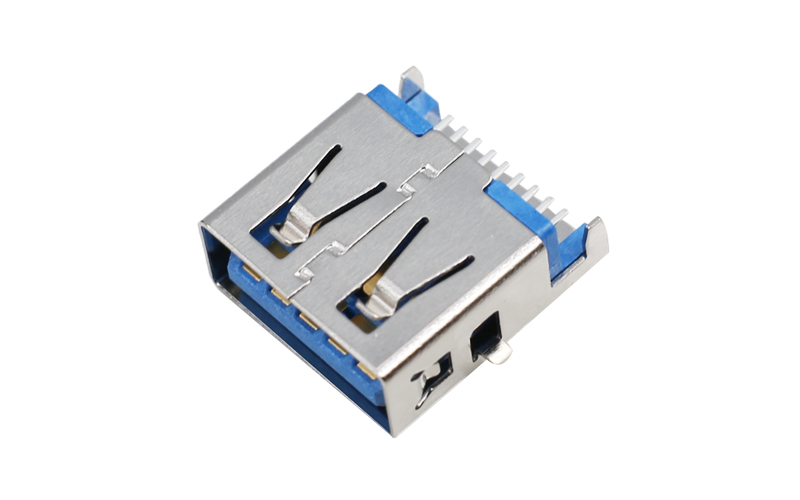 104012262-USB3.0正向板上SMT 平口貼腳藍(lán)色膠芯usb3.0連接器 180度直插大電流母座 104012262-USB3.0正向板上SMT 平口貼腳藍(lán)色膠芯usb3.0連接器 180度直插大電流母座