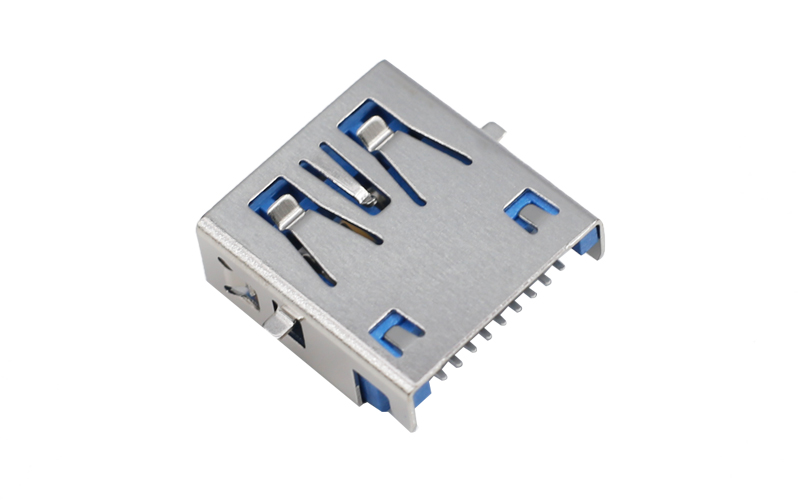 104012262-USB3.0正向板上SMT 平口貼腳藍(lán)色膠芯usb3.0連接器 180度直插大電流母座 104012262-USB3.0正向板上SMT 平口貼腳藍(lán)色膠芯usb3.0連接器 180度直插大電流母座