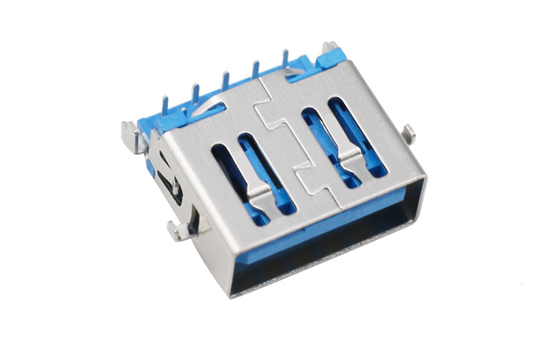 102623512-USB3.0母座 AF 90°反向沉板 2.2H母座連接器 102623512-USB3.0母座 AF 90°反向沉板 2.2H母座連接器