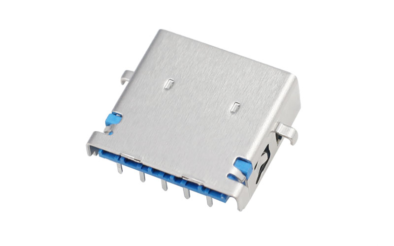 102623512-USB3.0母座 AF 90°反向沉板 2.2H母座連接器 102623512-USB3.0母座 AF 90°反向沉板 2.2H母座連接器