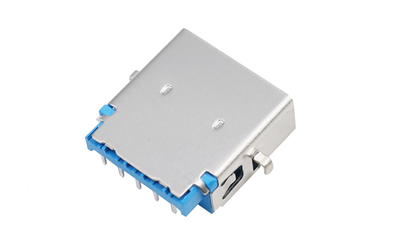 104012902-usb3.0反沉連接器 平口兩腳母座 藍(lán)色膠芯 104012902-usb3.0反沉連接器 平口兩腳母座 藍(lán)色膠芯