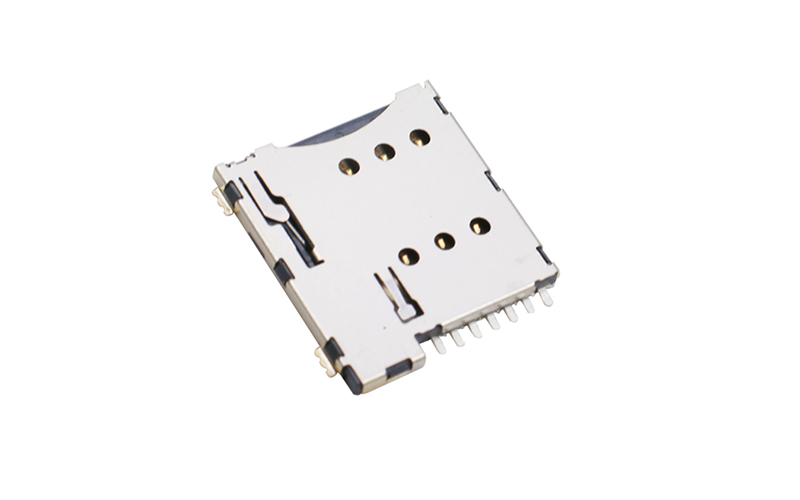 102032582-MICRO SIM卡座 sim1.35H連接器 6+1P手機卡槽