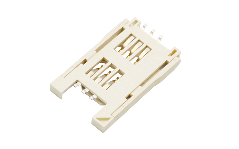 102153622-SIM全塑卡座 6P H2.8本色/黑色 電表卡槽 102153622-SIM全塑卡座 6P H2.8本色/黑色 電表卡槽